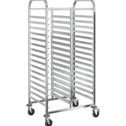 vidaXL Carro con bandejas y 32 contenedores GN 75x55x162,5 cm Discount