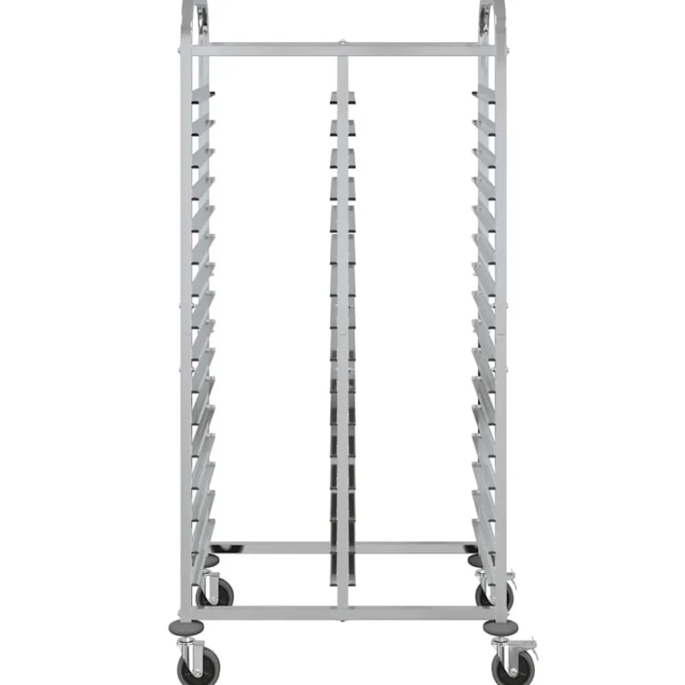 vidaXL Carro con bandejas y 32 contenedores GN 75x55x162,5 cm Discount