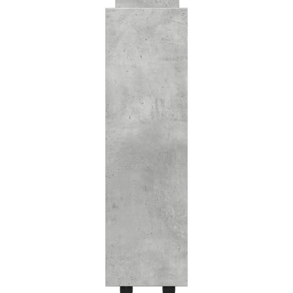 vidaXL Carro de almacenaje estrecho 3 niveles madera gris hormigón Gris hormigón Outlet