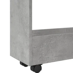 vidaXL Carro de almacenaje estrecho 3 niveles madera gris hormigón Gris hormigón Outlet