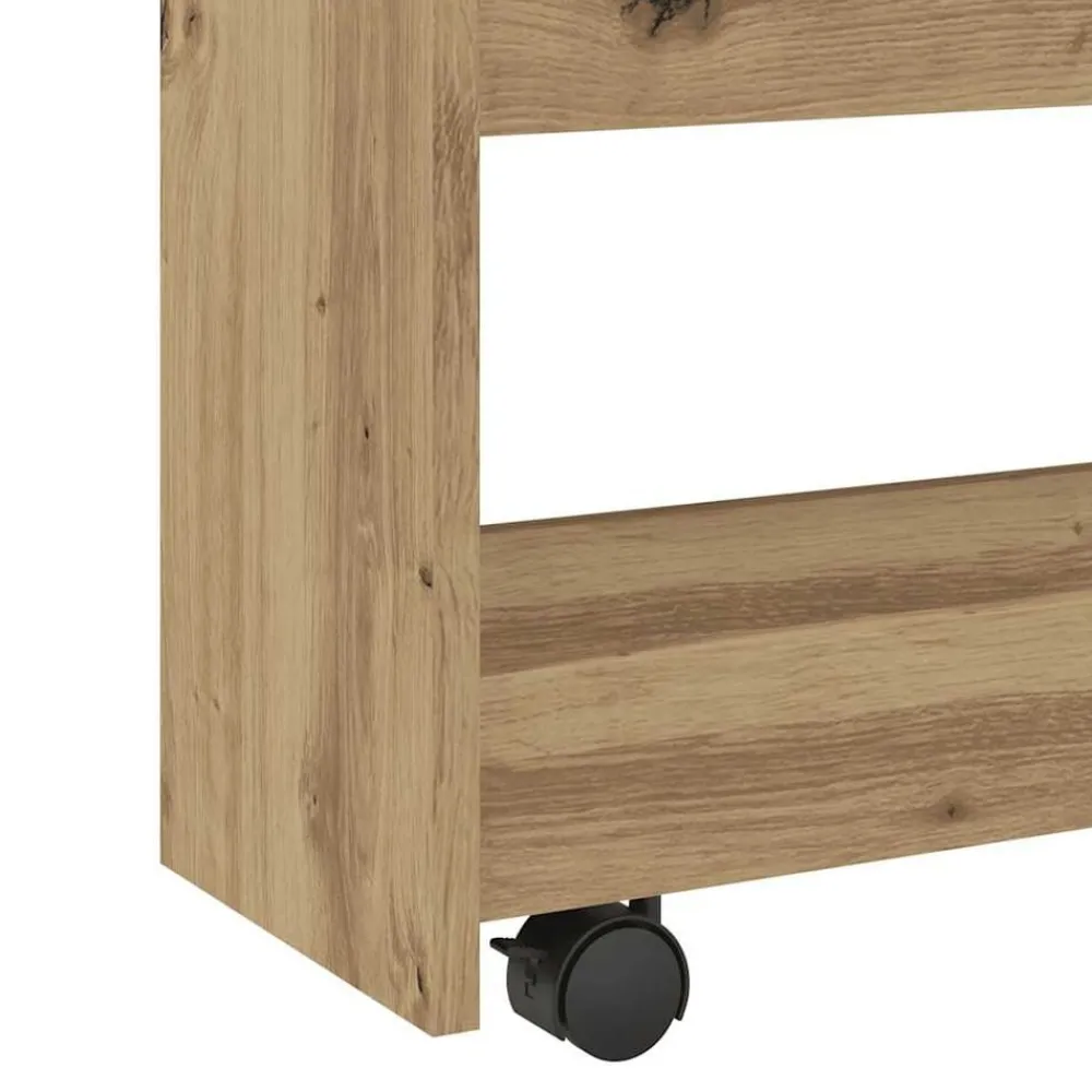 vidaXL Carro de almacenaje estrecho 4 niveles madera roble artisian artisian oak Best