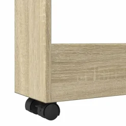 vidaXL Carro de almacenaje estrecho 3 niveles madera Roble Sonoma