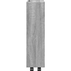 vidaXL Carro de almacenaje estrecho 3 niveles madera Gris sonoma Clearance