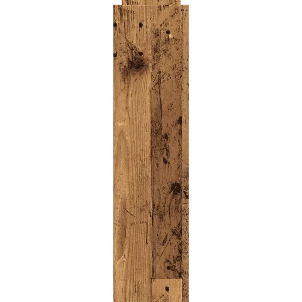 vidaXL Carro de almacenaje estrecho 4 niveles madera envejecida Madera antigua Sale