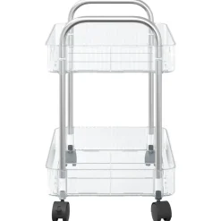vidaXL Herramientas-Carro de almacenamiento 2 niveles transparente 37x28x43,5 cm