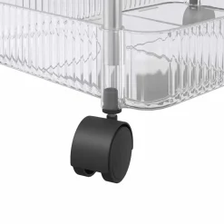 vidaXL Herramientas-Carro de almacenamiento 2 niveles transparente 37x28x43,5 cm