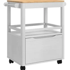 vidaXL Carros E Islas-Carro de Cocina FLORO 72,5 x 45 x 80 cm Madera de Pino Macizo