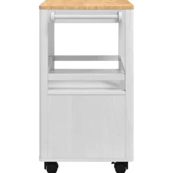 vidaXL Carros E Islas-Carro de Cocina FLORO 72,5 x 45 x 80 cm Madera de Pino Macizo