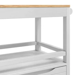 vidaXL Carros E Islas-Carro de Cocina FLORO 72,5 x 45 x 80 cm Madera de Pino Macizo