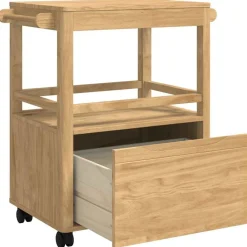 vidaXL Carro de Cocina FLORO Marrón cera 72,5 x 45 x 80 cm Marr&oacute;n cera Clearance
