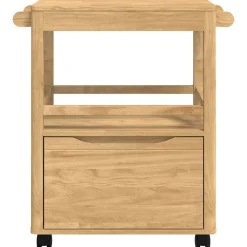 vidaXL Carro de Cocina FLORO Marrón cera 72,5 x 45 x 80 cm Marr&oacute;n cera Clearance