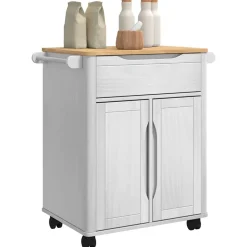 vidaXL Carros E Islas-Carro de Cocina FLORO 72,5 x 45 x 80 cm Madera de Pino Macizo