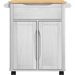 vidaXL Carros E Islas-Carro de Cocina FLORO 72,5 x 45 x 80 cm Madera de Pino Macizo