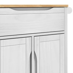 vidaXL Carros E Islas-Carro de Cocina FLORO 72,5 x 45 x 80 cm Madera de Pino Macizo