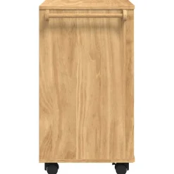 vidaXL Carros E Islas-Carro de Cocina FLORO Marrón cera 72,5 x 45 x 80 cm