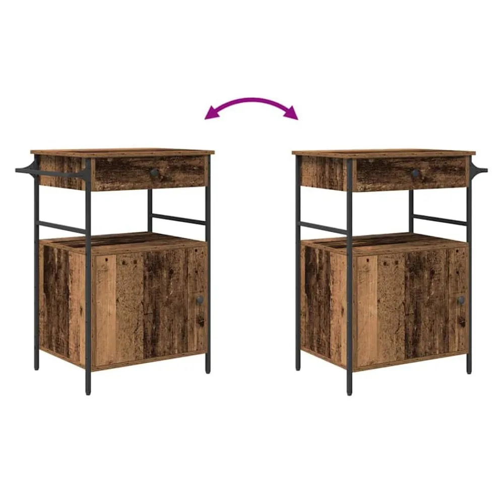 vidaXL Carro de Cocina Madera vieja 56 x 43 x 89,5 cm Madera envejecida Best