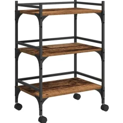 vidaXL Carros E Islas-Carro de Cocina Madera Vieja 50 x 35 x 75.5 cm