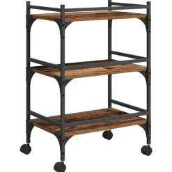 vidaXL Carros E Islas-Carro de Cocina Madera Vieja 50 x 35 x 75.5 cm