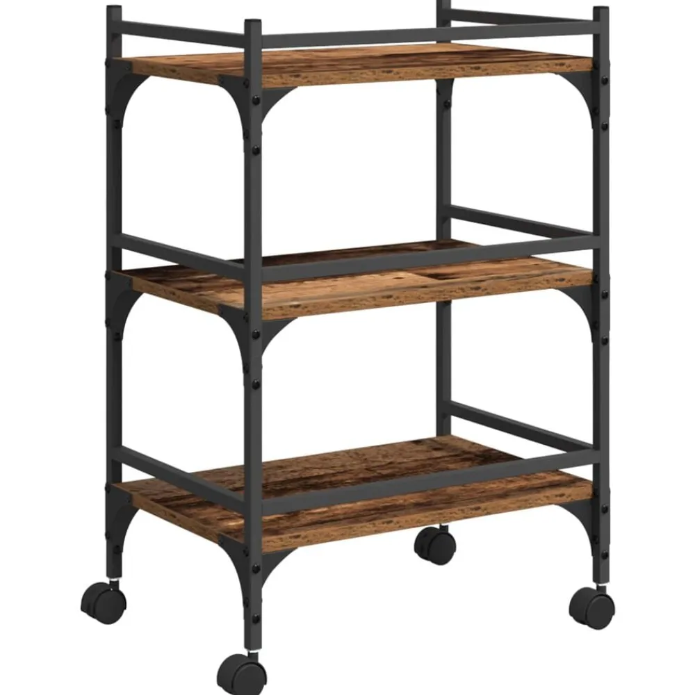 vidaXL Carros E Islas-Carro de Cocina Madera Vieja 50 x 35 x 75.5 cm