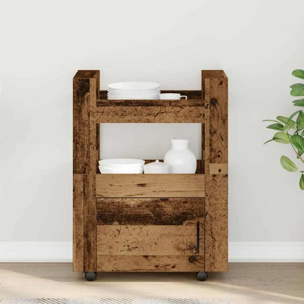 vidaXL Carros E Islas-Carro de Cocina 60 x 45 x 80 cm