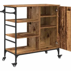vidaXL Carro de Cocina Madera vieja 87.5 x 39 x 84.5 cm Madera envejecida Sale