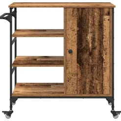 vidaXL Carro de Cocina Madera vieja 87.5 x 39 x 84.5 cm Madera envejecida Sale