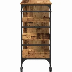 vidaXL Carro de Cocina Madera vieja 87.5 x 39 x 84.5 cm Madera envejecida Sale