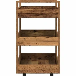 vidaXL Carro de Cocina Madera de roble 60 x 45 x 80 cm Madera envejecida Clearance