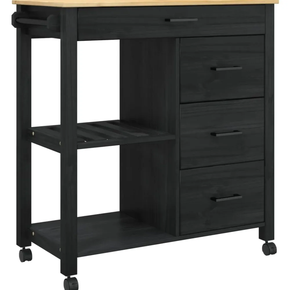 vidaXL Carros E Islas-Carro de Cocina MONZA 84 x 40 x 88,5 cm