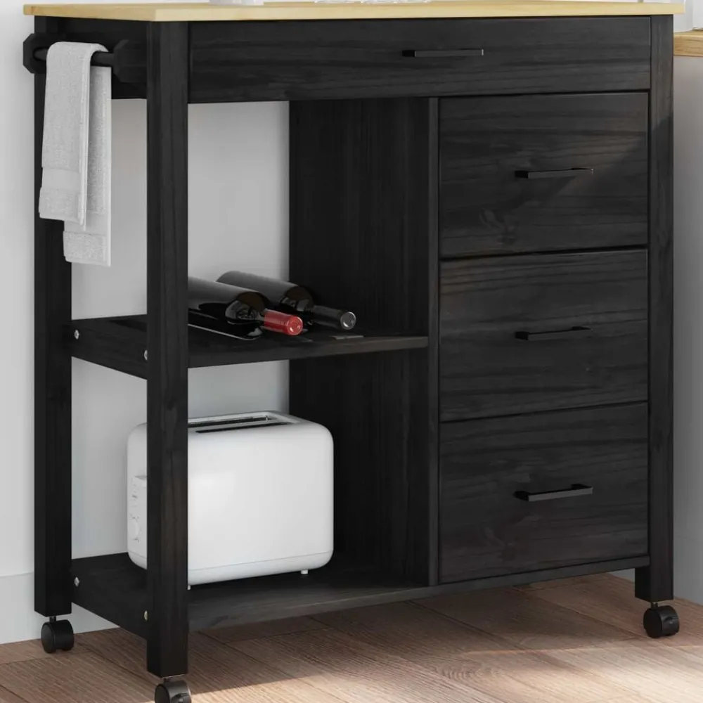 vidaXL Carros E Islas-Carro de Cocina MONZA 84 x 40 x 88,5 cm