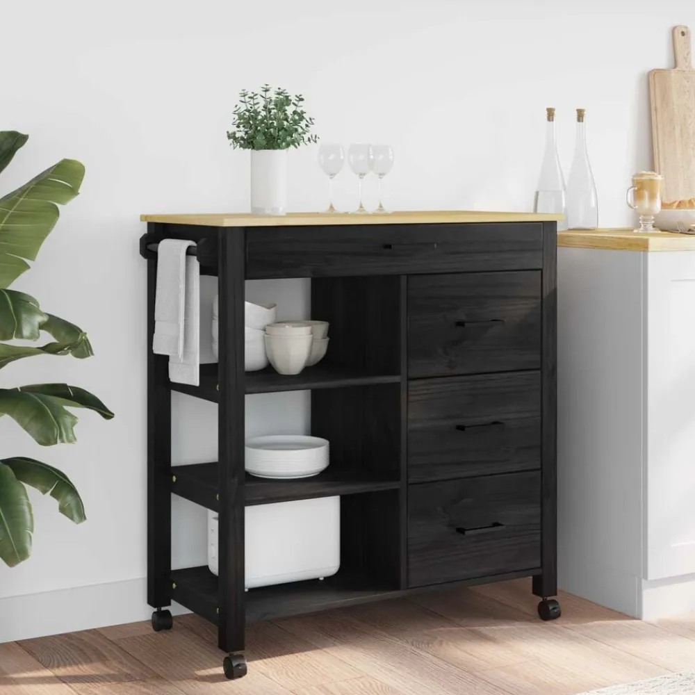 vidaXL Carros E Islas-Carro de Cocina MONZA 84 x 40 x 88,5 cm