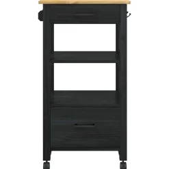 vidaXL Carro de Cocina MONZA 48 x 40 x 88,5 cm Negro
