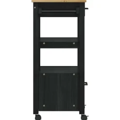 vidaXL Carro de Cocina MONZA 48 x 40 x 88,5 cm Negro
