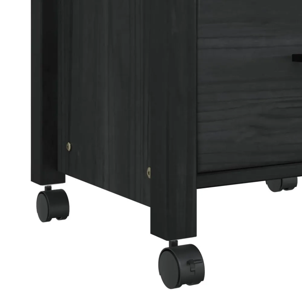 vidaXL Carro de Cocina MONZA 48 x 40 x 88,5 cm Negro