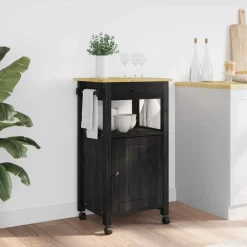 vidaXL Carro de Cocina MONZA 48 x 40 x 88,5 cm Negro Discount