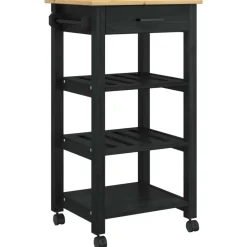 vidaXL Carro de Cocina MONZA 48 x 40 x 88,5 cm Negro Online