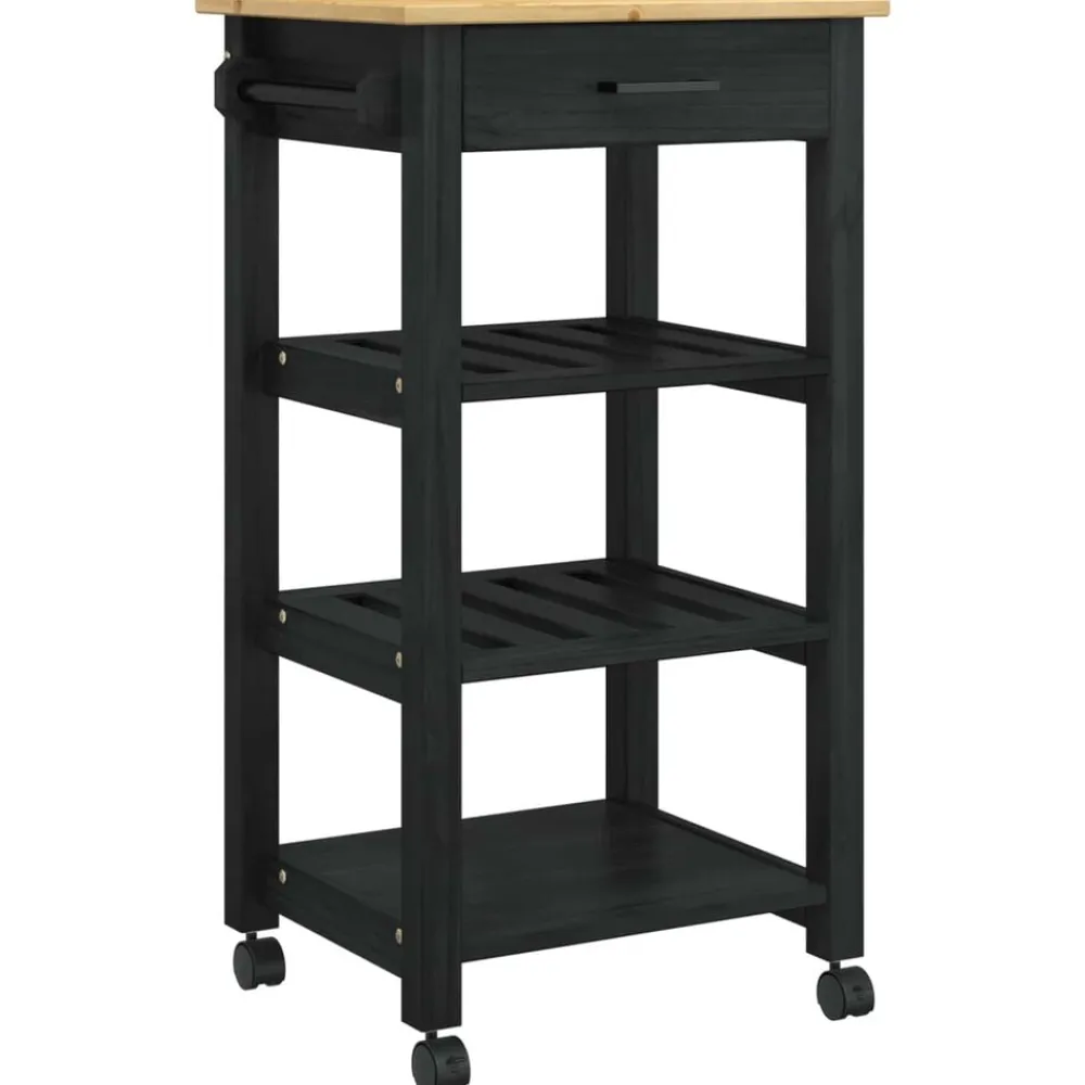 vidaXL Carro de Cocina MONZA 48 x 40 x 88,5 cm Negro Online