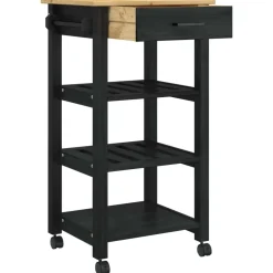 vidaXL Carro de Cocina MONZA 48 x 40 x 88,5 cm Negro Online