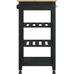 vidaXL Carro de Cocina MONZA 48 x 40 x 88,5 cm Negro Online