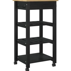 vidaXL Carro de Cocina MONZA 48 x 40 x 88,5 cm Negro Online