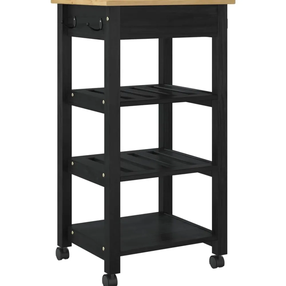 vidaXL Carro de Cocina MONZA 48 x 40 x 88,5 cm Negro Online