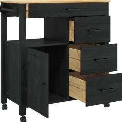 vidaXL Carros E Islas-Carro de Cocina MONZA 84 x 40 x 88,5 cm