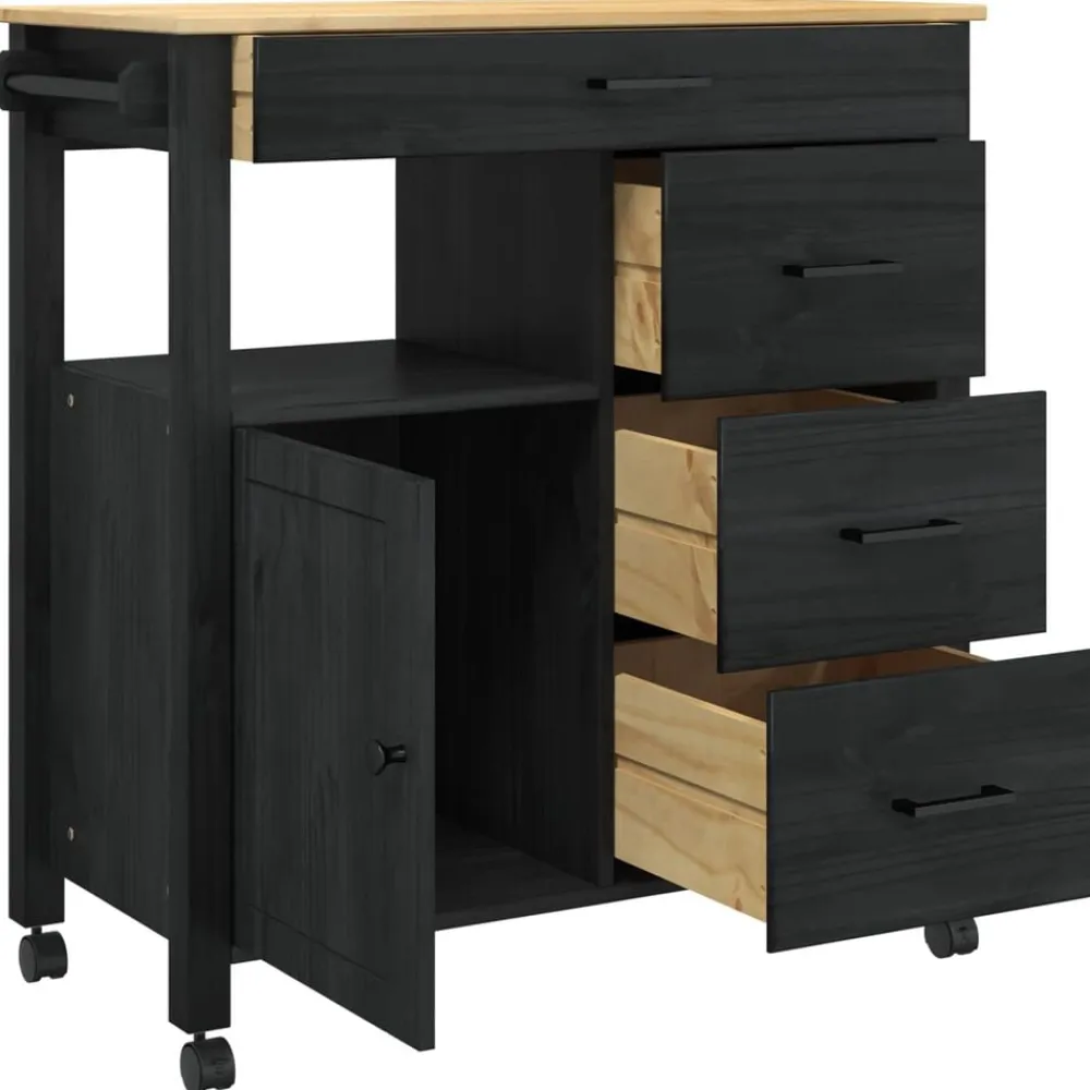 vidaXL Carros E Islas-Carro de Cocina MONZA 84 x 40 x 88,5 cm