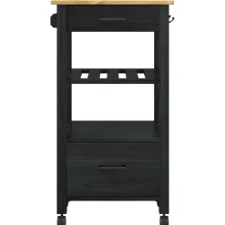 vidaXL Carro de Cocina MONZA 48 x 40 x 88,5 cm Negro Online