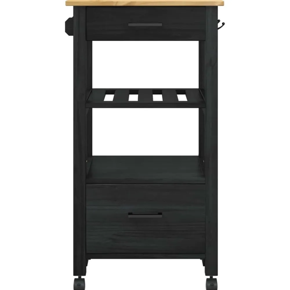 vidaXL Carro de Cocina MONZA 48 x 40 x 88,5 cm Negro Online