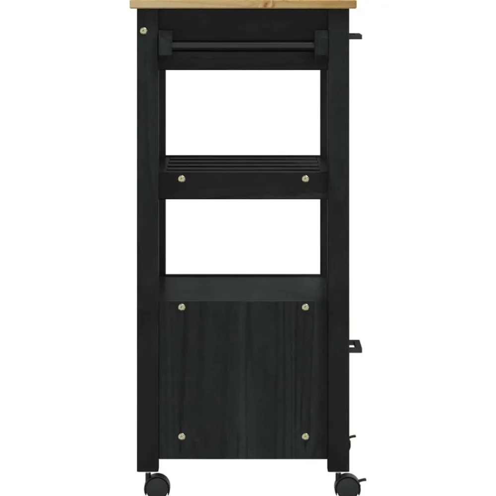 vidaXL Carro de Cocina MONZA 48 x 40 x 88,5 cm Negro Online