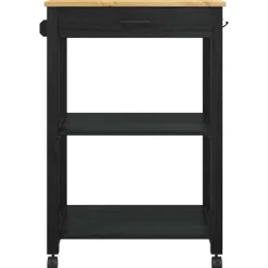 vidaXL Carro de Cocina MONZA 60 x 40 x 88,5 cm Negro Best