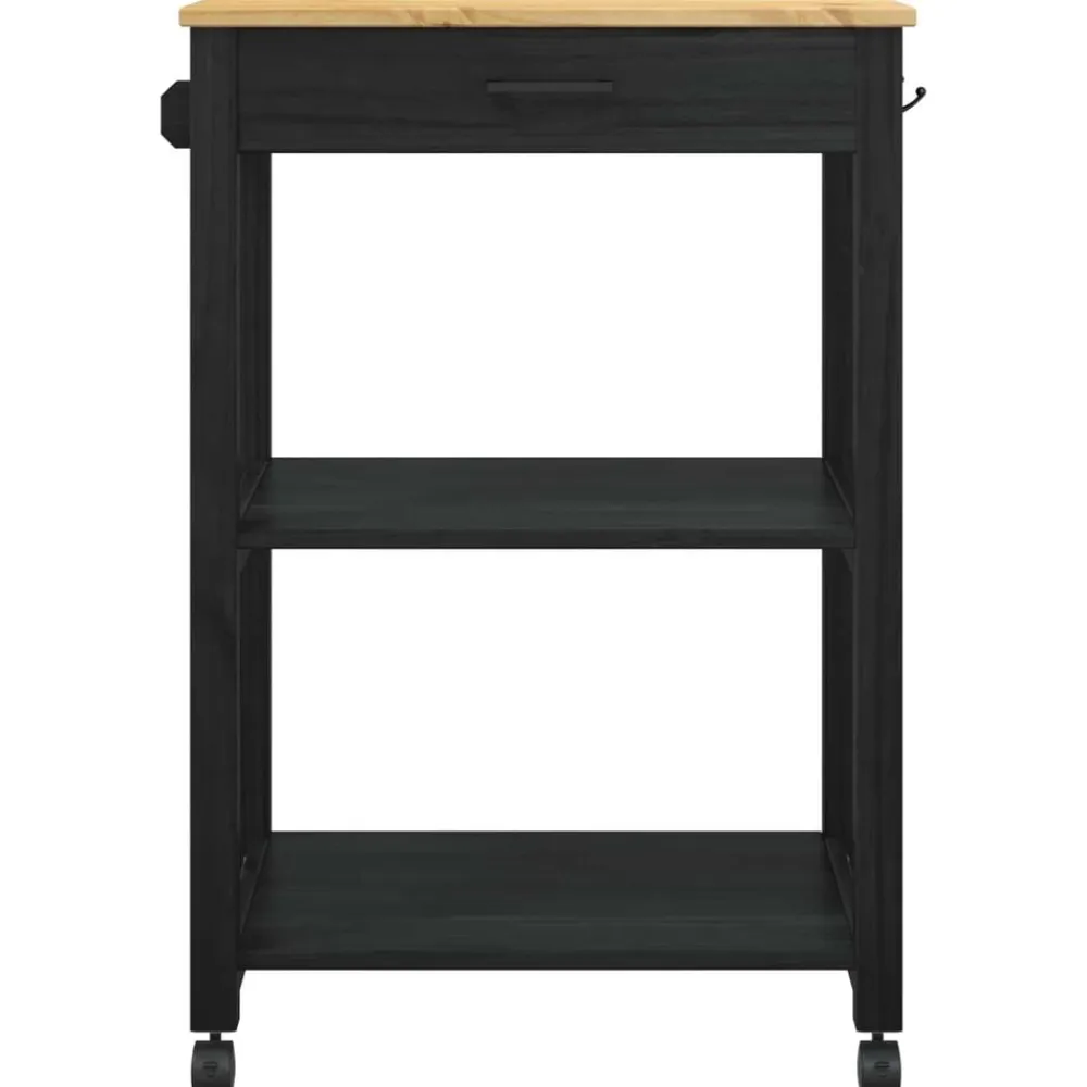 vidaXL Carro de Cocina MONZA 60 x 40 x 88,5 cm Negro Best