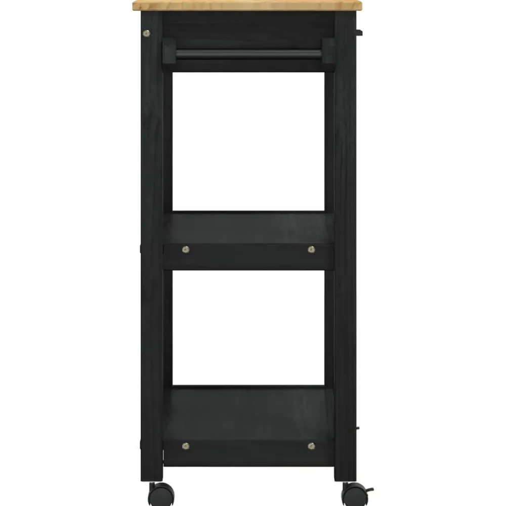 vidaXL Carro de Cocina MONZA 60 x 40 x 88,5 cm Negro Best