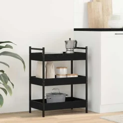 vidaXL Carro de Cocina 50 x 30 x 70 cm Roble negro Sale